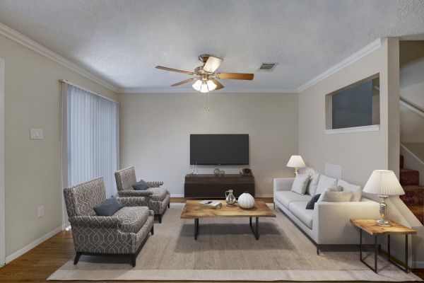 Spacious living room at Autumn Chase